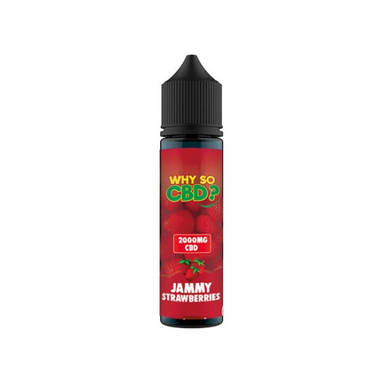 Why So CBD? 2000mg Full Spectrum CBD E-liquid 60ml - Flavour: Jammy Strawberries