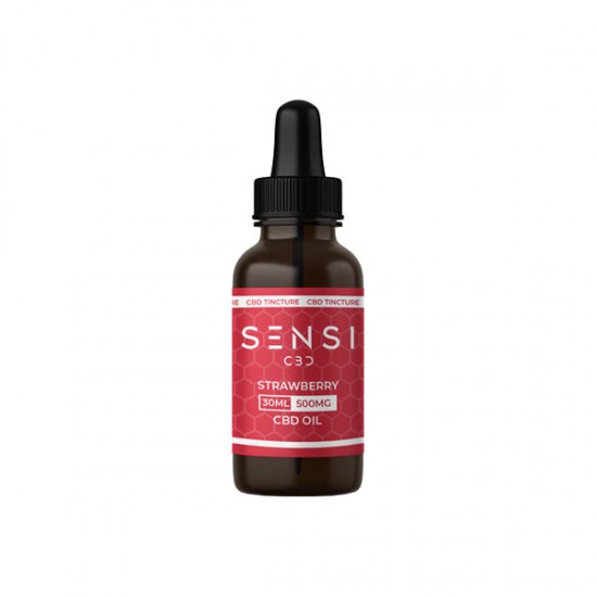 Sensi CBD 500mg CBD Broad-Spectrum Tinture Oil 30ml (BUY 1 GET 1 FREE) - Flavour: Strawberry