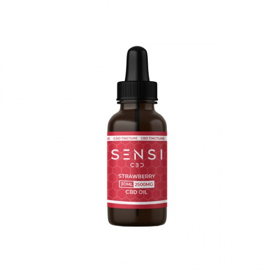 Sensi CBD 2500mg CBD Tinture Oil 30ml (BUY 1 GET 1 FREE) - Flavour: Strawberry