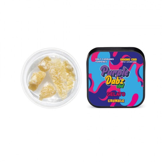 Purple Dabz by Purple Dank 1000mg CBD Crumble - Gelato (BUY 1 GET 1 FREE) - Amount: 0.5g