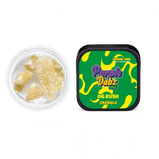 Purple Dabz by Purple Dank 1000mg CBD Crumble - OG Kush (BUY 1 GET 1 FREE) - Amount: 0.5g