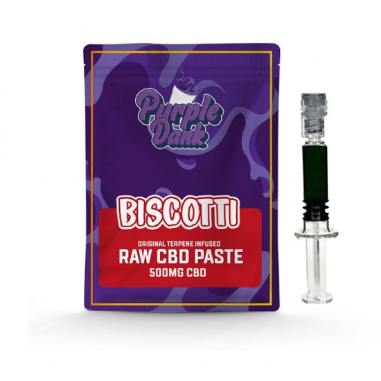 Purple Dank 1000mg CBD Raw Paste with Natural Terpenes - Biscotti (BUY 1 GET 1 FREE) - Amount: 0.5g
