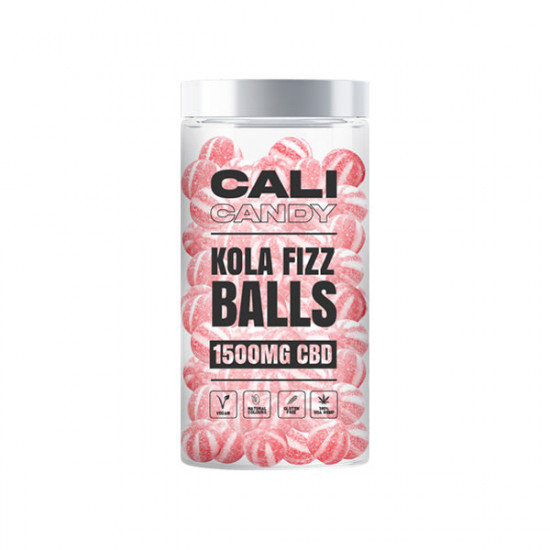 CALI CANDY 1600mg CBD Vegan Sweets (Large) - 10 Flavours - Flavour: Kola Fizz Balls