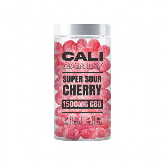 CALI CANDY 1600mg CBD Vegan Sweets (Large) - 10 Flavours - Flavour: Super Sour Cherry