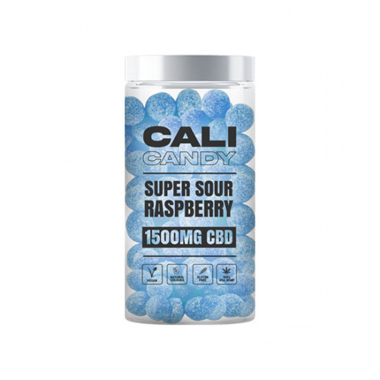 CALI CANDY 1600mg CBD Vegan Sweets (Large) - 10 Flavours - Flavour: Super Sour Raspberry