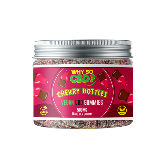 Why So CBD? 500mg CBD Small Vegan Gummies - 11 Flavours - Gummies: Cherry Bottles