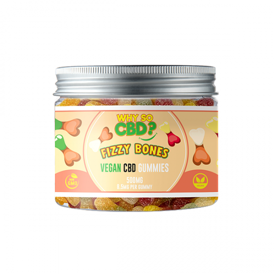 Why So CBD? 500mg CBD Small Vegan Gummies - 11 Flavours - Gummies: Fizzy Bones