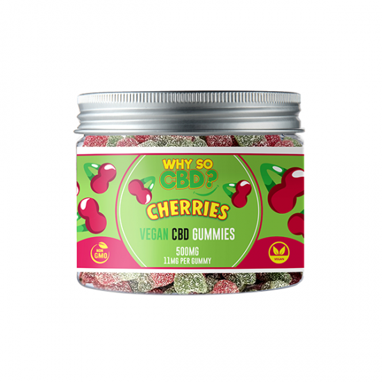 Why So CBD? 500mg CBD Small Vegan Gummies - 11 Flavours - Gummies: Cherries