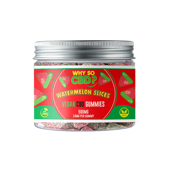 Why So CBD? 500mg CBD Small Vegan Gummies - 11 Flavours - Gummies: Watermelon Slices