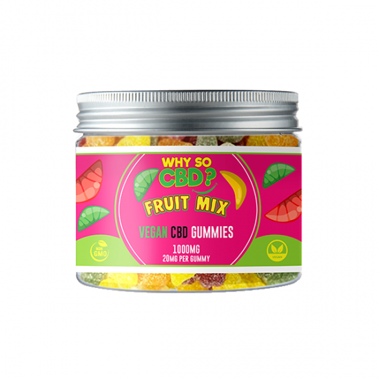 Why So CBD? 1000mg CBD Small Vegan Gummies - 11 Flavours - Gummies: Fruit Mix