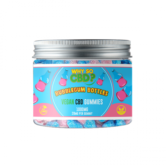 Why So CBD? 1000mg CBD Small Vegan Gummies - 11 Flavours - Gummies: Bubblegum Bottles