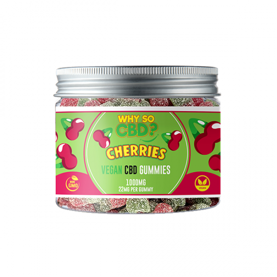 Why So CBD? 1000mg CBD Small Vegan Gummies - 11 Flavours - Gummies: Cherries