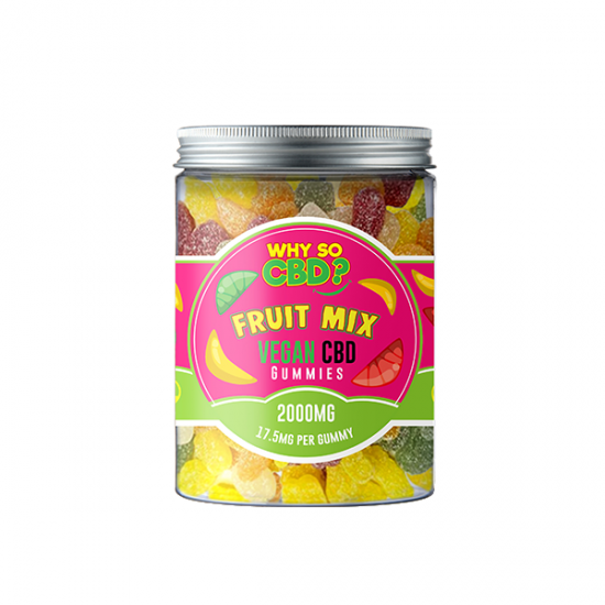 Why So CBD? 2000mg CBD Large Vegan Gummies - 11 Flavours - Gummies: Fruit Mix