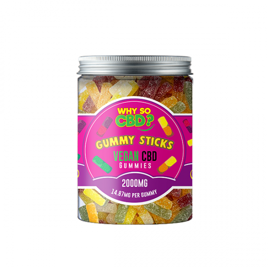 Why So CBD? 2000mg CBD Large Vegan Gummies - 11 Flavours - Gummies: Gummy Sticks