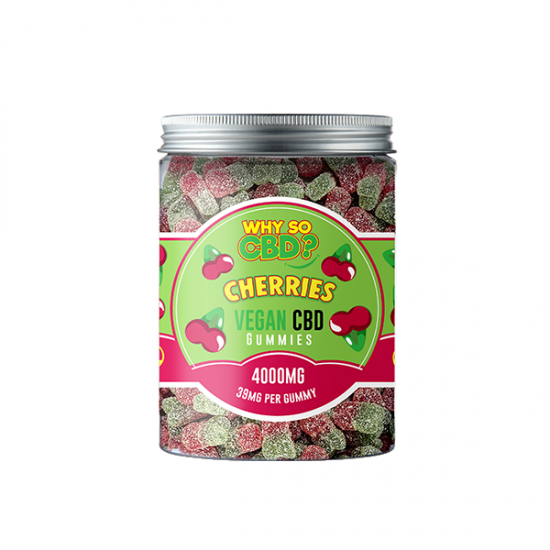 Why So CBD? 4000mg CBD Large Vegan Gummies - 11 Flavours - Gummies: Cherries