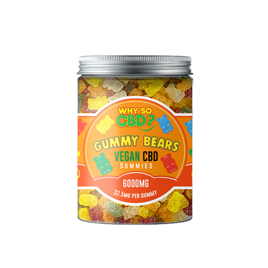 Why So CBD? 6000mg CBD Large Vegan Gummies - 11 Flavours - Gummies: Gummy Bears