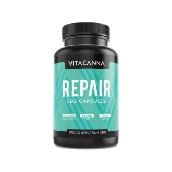 Vita Canna 500mg Broad Spectrum CBD Vegan Capsules - 50 Caps - Flavour: Repair