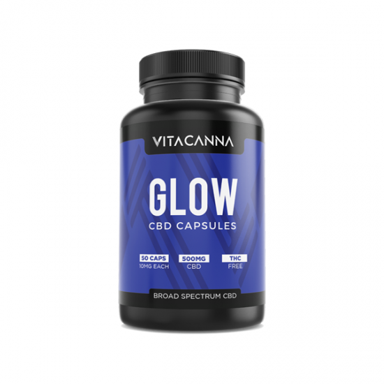 Vita Canna 500mg Broad Spectrum CBD Vegan Capsules - 50 Caps - Flavour: Glow