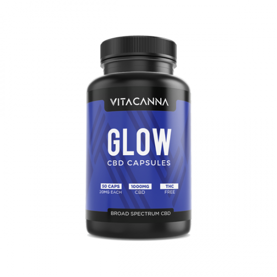Vita Canna 1000mg Broad Spectrum CBD Vegan Capsules - 50 Caps - Flavour: Glow