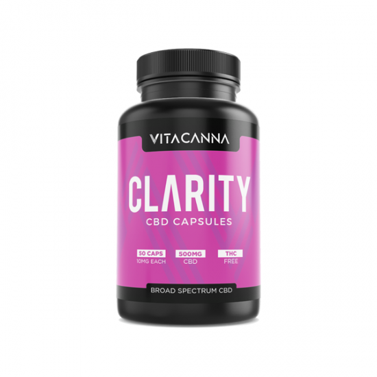 Vita Canna 500mg Broad Spectrum CBD Vegan Capsules - 50 Caps - Flavour: Clarity