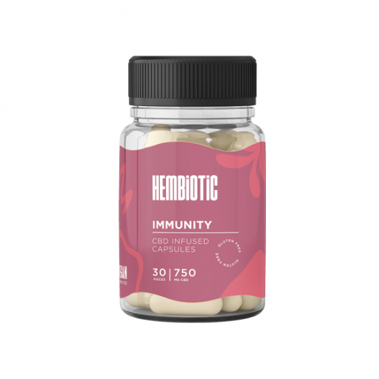 Hembiotic 750mg CBD Capsules - 30 Caps - Flavour: Immunity