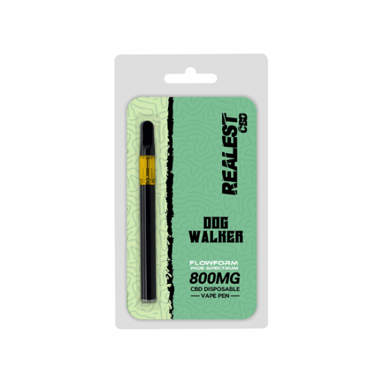 Realest CBD 800mg Flowform Wide Spectrum CBD Disposable Vape Pen 170 Puffs (BUY 1 GET 1 FREE) - Flavour: Dog Walker