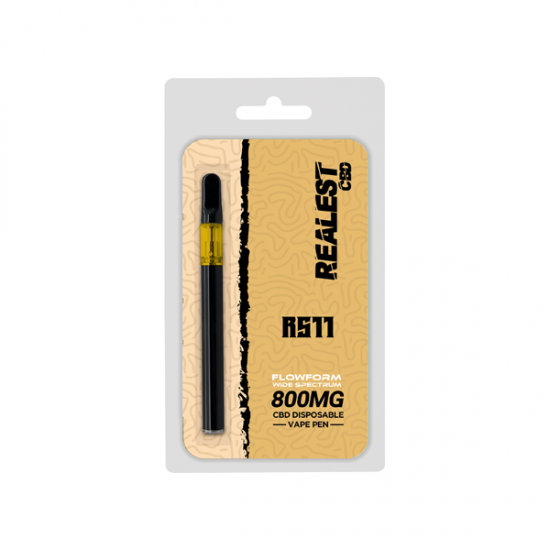 Realest CBD 800mg Flowform Wide Spectrum CBD Disposable Vape Pen 170 Puffs (BUY 1 GET 1 FREE) - Flavour: RS11