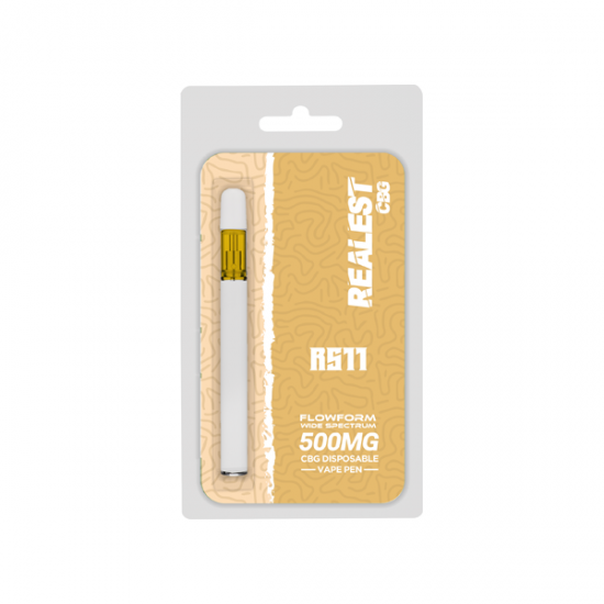 Realest CBG 500mg Flowform Wide Spectrum CBG Disposable Vape Pen 170 Puffs (BUY 1 GET 1 FREE) - Flavour: RS11