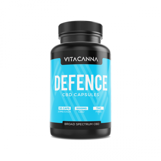 Vita Canna 1000mg Broad Spectrum CBD Vegan Capsules - 50 Caps - Flavour: Defence