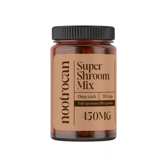 Nootrocan 450mg Full Spectrum CBD Nootropic Capsules - 30 Caps - Flavour: Super Shroom Mix