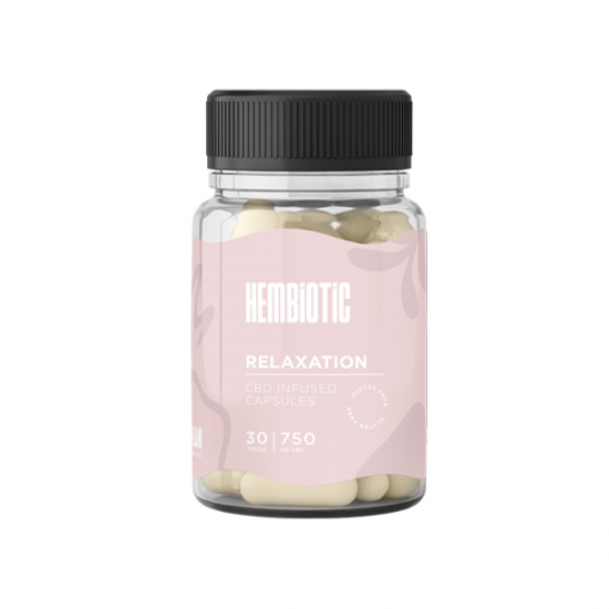 Hembiotic 750mg CBD Capsules - 30 Caps - Flavour: Relaxation