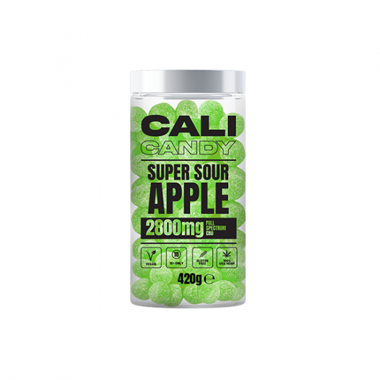 CALI CANDY MAX 2800mg Full Spectrum CBD Vegan Sweets  - 10 Flavours - Flavour: Super Sour Apple