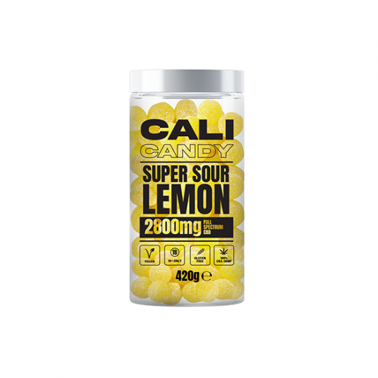 CALI CANDY MAX 2800mg Full Spectrum CBD Vegan Sweets  - 10 Flavours - Flavour: Super Sour Lemon