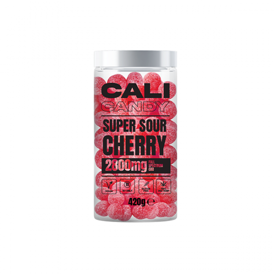 CALI CANDY MAX 2800mg Full Spectrum CBD Vegan Sweets  - 10 Flavours - Flavour: Super Sour Cherry