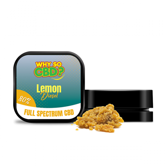 Why So CBD? 80% Full Spectrum CBD Crumble 1g - Flavour: Lemon Diesel