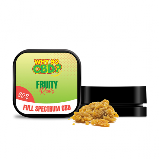 Why So CBD? 80% Full Spectrum CBD Crumble 1g - Flavour: Fruity Runtz