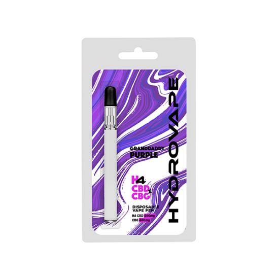 Hydrovape 800mg H4CBD & CBG Disposable Vape Pen - Flavour: Grandaddy Purple