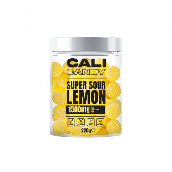 CALI CANDY MAX 1500mg Full Spectrum CBD Vegan Sweets  - 10 Flavours - Flavour: Super Sour Lemon