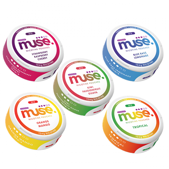 12mg Muse Nicotine Pouches - 20 Pouches - Flavour: Kiwi Passion Guava