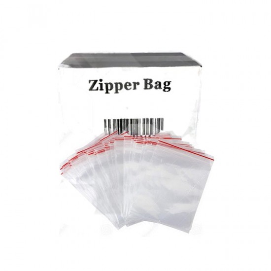 Zipper Branded 25mm x 35mm Clear Bags