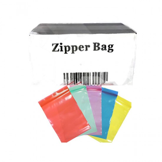 5 x Zipper Branded 40mm x 40mm Yellow Bags